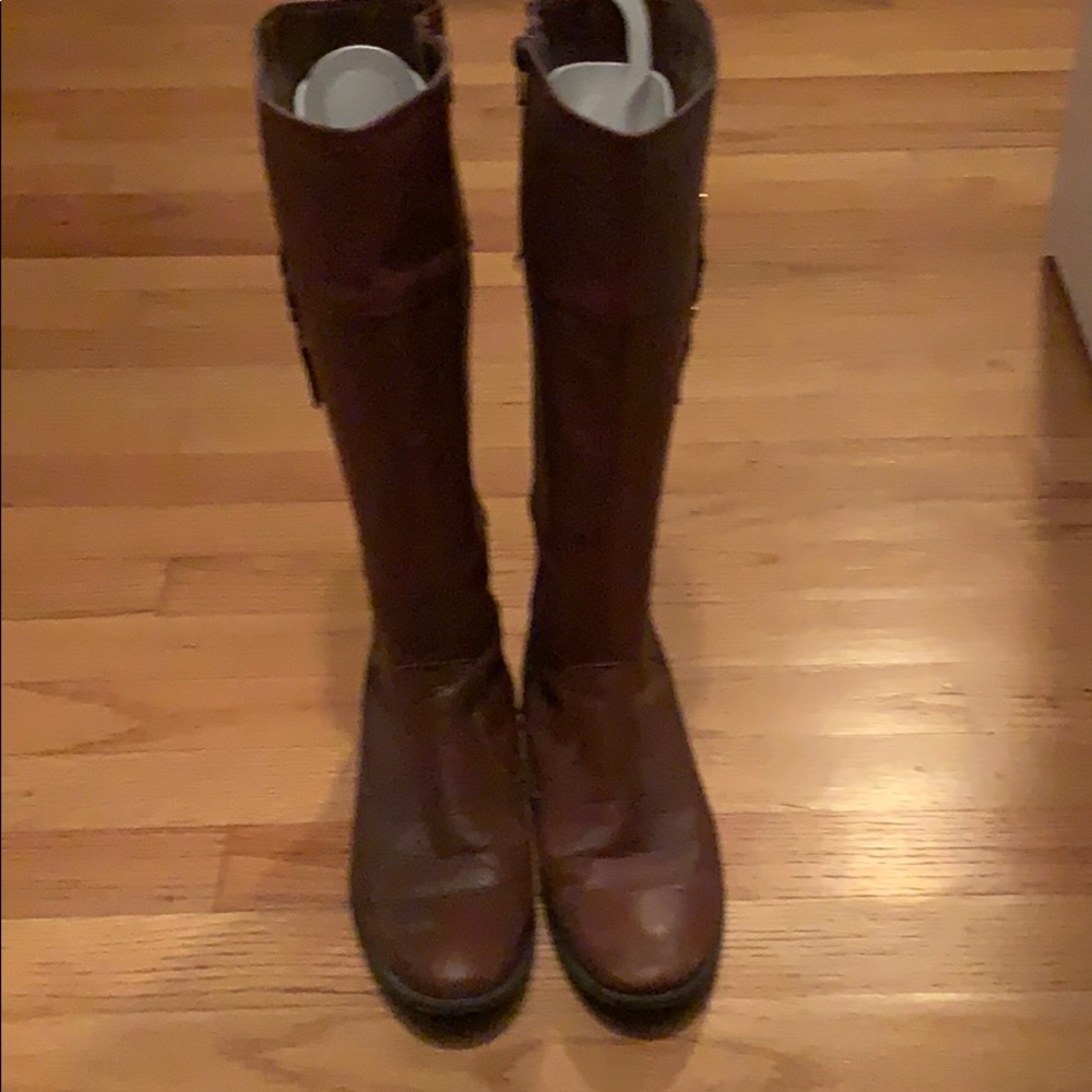 Tan Anne Klein Knee High Boots